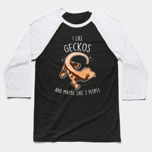 I Like Crested Gecko Lizard Reptile Baseball T-Shirt